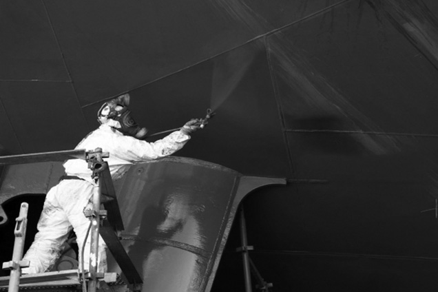 Technische reparatie van een schip